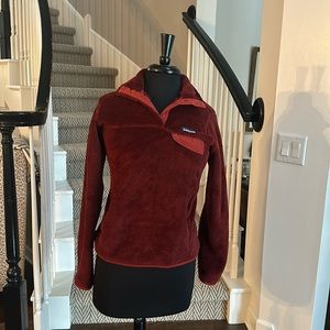 Burgundy Patagonia 1/4 Snap Fleece Jacket